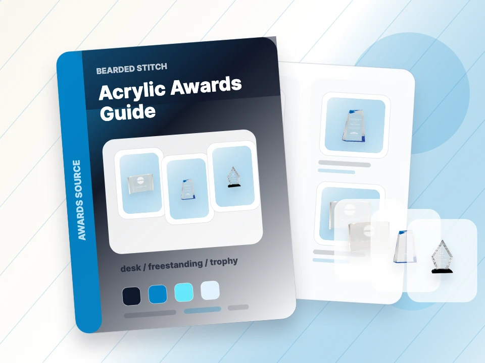 Catalog examples of acrylic award products