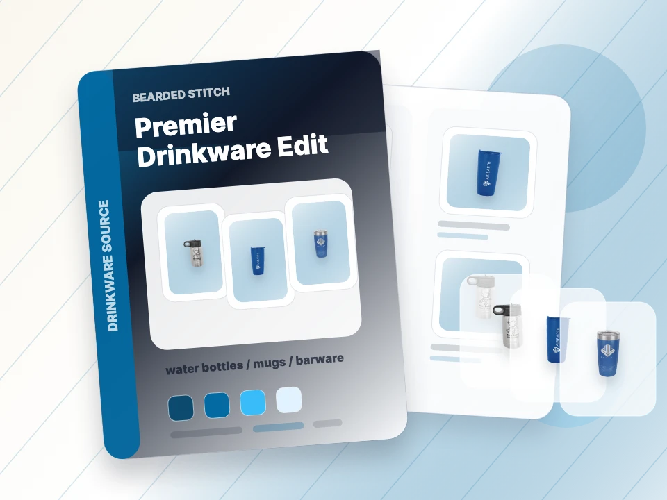 Catalog examples of engraved bottles and tumblers from drinkware sources